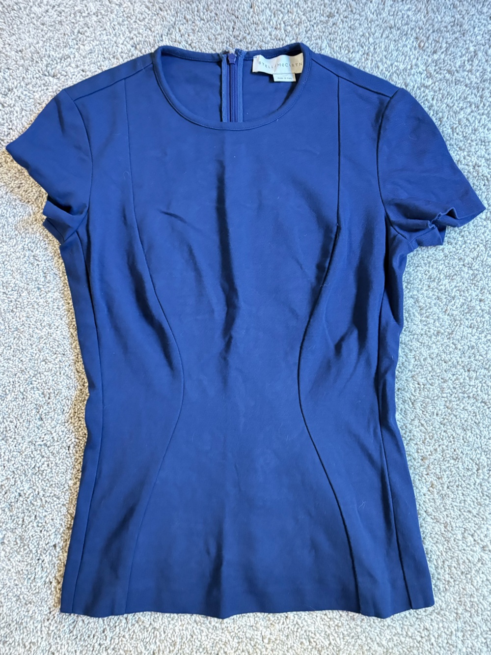 Stella McCartney Ready to Wear Blue Short Sleeve Top, Italian Size 40/ US 4